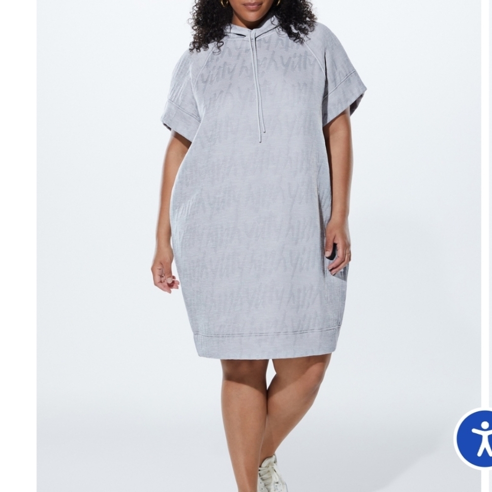 YITTY Light Gray Hooded Swim Cover-Up